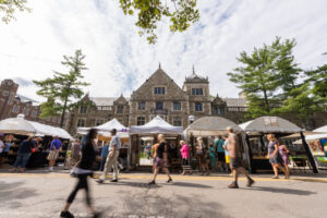 The Ann Arbor Art Fairs take over Ann Arbor and parts of campus every July.