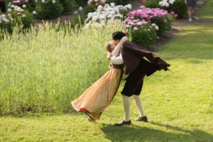 An outdoor theatrical performance of “Shakespeare in the Arb.”